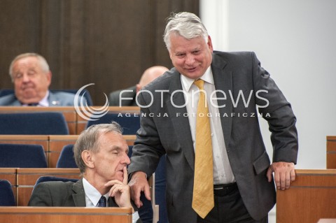  25.07.2018 WARSZAWA SENAT<br />POSIEDZENIE SENATU<br />N/Z BOGDAN BORUSEWICZ BOGDAN KLICH<br /> 