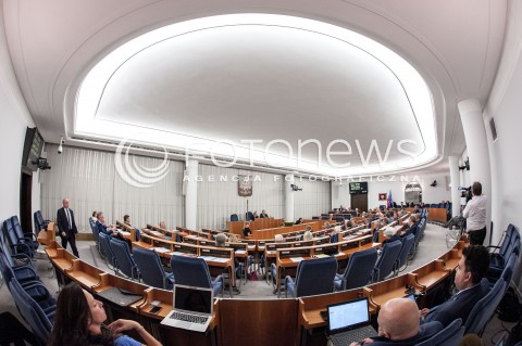  25.07.2018 WARSZAWA SENAT<br />POSIEDZENIE SENATU<br />N/Z SALA PLENARNA WIDOK VIEW<br /> 