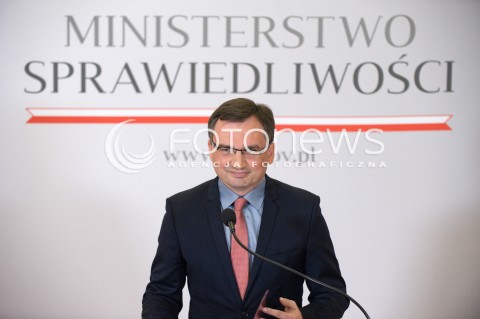 Briefing prasowy ministra sprawiedliwości w Warszawie