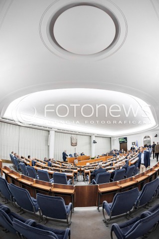  27.07.2018 WARSZAWA SENAT<br />POSIEDZENIE SENATU<br />N/Z SALA PLENARNA WIDOK VIEW<br /> 