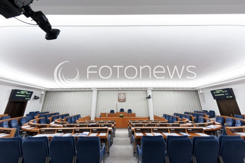  27.07.2018 WARSZAWA SENAT<br />POSIEDZENIE SENATU<br />N/Z SALA PLENARNA WIDOK NA WPROST VIEW<br /> 