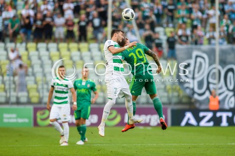  27.07.2018 GDANSK<br />
PILKA NOZNA - EKSTRAKLASA SEZON 2018/2019<br />
MECZ LECHIA GDANSK -  SLASK WROCLAW<br />
N/Z FILIP MLADENOVIC ARKADIUSZ PIECH<br />
 