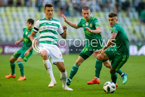  27.07.2018 GDANSK<br />
PILKA NOZNA - EKSTRAKLASA SEZON 2018/2019<br />
MECZ LECHIA GDANSK -  SLASK WROCLAW<br />
N/Z PATRYK LIPSKI MACIEJ PALASZEWSKI MICHAL CHRAPEK<br />
 