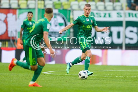  27.07.2018 GDANSK<br />
PILKA NOZNA - EKSTRAKLASA SEZON 2018/2019<br />
MECZ LECHIA GDANSK -  SLASK WROCLAW<br />
N/Z MACIEJ PALASZEWSKI SYLWETKA<br />
 