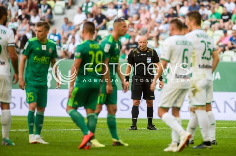  27.07.2018 GDANSK<br />
PILKA NOZNA - EKSTRAKLASA SEZON 2018/2019<br />
MECZ LECHIA GDANSK -  SLASK WROCLAW<br />
N/Z SZYMON MARCINIAK SYLWETKA<br />
 