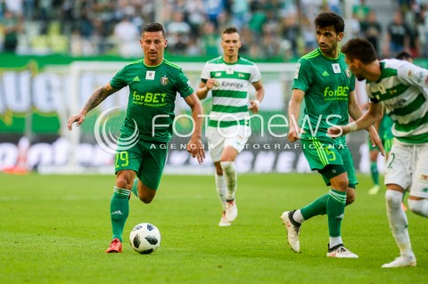  27.07.2018 GDANSK<br />
PILKA NOZNA - EKSTRAKLASA SEZON 2018/2019<br />
MECZ LECHIA GDANSK -  SLASK WROCLAW<br />
N/Z ARKADIUSZ PIECH SYLWETKA<br />
 