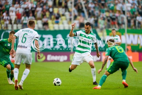  27.07.2018 GDANSK<br />
PILKA NOZNA - EKSTRAKLASA SEZON 2018/2019<br />
MECZ LECHIA GDANSK -  SLASK WROCLAW<br />
N/Z JOAO NUNES SYLWETKA<br />
 