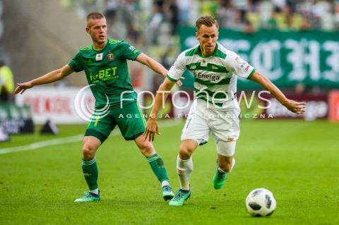  27.07.2018 GDANSK<br />
PILKA NOZNA - EKSTRAKLASA SEZON 2018/2019<br />
MECZ LECHIA GDANSK -  SLASK WROCLAW<br />
N/Z MACIEJ PALASZEWSKI PAWEL STOLARSKI<br />
 