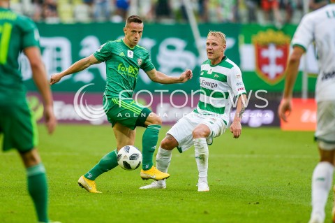  27.07.2018 GDANSK<br />
PILKA NOZNA - EKSTRAKLASA SEZON 2018/2019<br />
MECZ LECHIA GDANSK -  SLASK WROCLAW<br />
N/Z ROBERT PICH DANIEL LUKASIK<br />
 