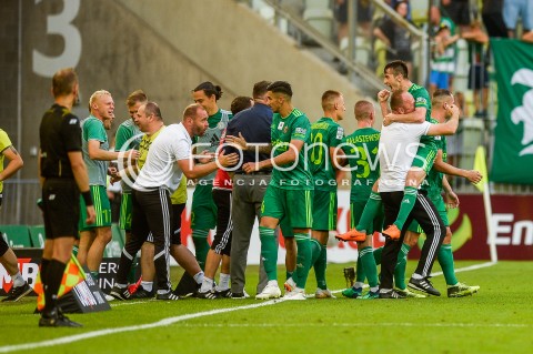  27.07.2018 GDANSK<br />
PILKA NOZNA - EKSTRAKLASA SEZON 2018/2019<br />
MECZ LECHIA GDANSK -  SLASK WROCLAW<br />
N/Z PIOTR CELEBAN RADOSC BRAMKA GOL NA 1:1<br />
 