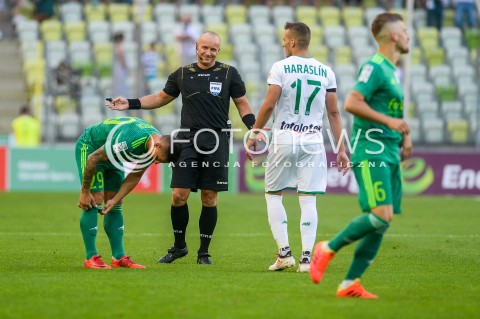  27.07.2018 GDANSK<br />
PILKA NOZNA - EKSTRAKLASA SEZON 2018/2019<br />
MECZ LECHIA GDANSK -  SLASK WROCLAW<br />
N/Z SZYMON MARCINIAK SYLWETKA<br />
 