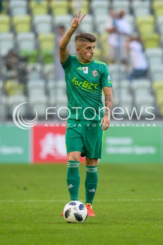  27.07.2018 GDANSK<br />
PILKA NOZNA - EKSTRAKLASA SEZON 2018/2019<br />
MECZ LECHIA GDANSK -  SLASK WROCLAW<br />
N/Z MICHAL CHRAPEK SYLWETKA<br />
 