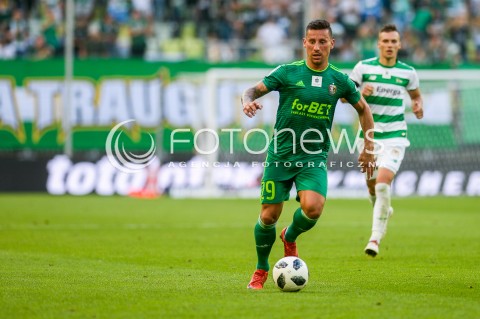  27.07.2018 GDANSK<br />
PILKA NOZNA - EKSTRAKLASA SEZON 2018/2019<br />
MECZ LECHIA GDANSK -  SLASK WROCLAW<br />
N/Z ARKADIUSZ PIECH SYLWETKA<br />
 