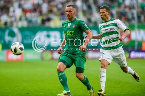  27.07.2018 GDANSK<br />
PILKA NOZNA - EKSTRAKLASA SEZON 2018/2019<br />
MECZ LECHIA GDANSK -  SLASK WROCLAW<br />
N/Z MATEUSZ CHOLEWIAK MICHAL MAK<br />
 