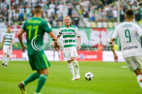  27.07.2018 GDANSK<br />
PILKA NOZNA - EKSTRAKLASA SEZON 2018/2019<br />
MECZ LECHIA GDANSK -  SLASK WROCLAW<br />
N/Z DANIEL LUKASIK SYLWETKA<br />
 