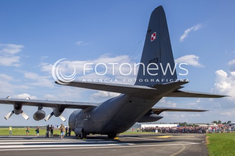  28.07.2018 MIELEC <br />IV PODKARPACKIE POKAZY LOTNICZE<br />N/Z WOJSKOWY SAMOLOT TRANSPORTOWY LOCKHEED C-130 HERCULES NALEZACY DO SILY POWIETRZNE RP ( NR BOCZNY 1503 ) <br /> 