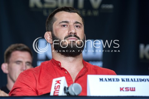  30.07.2018 WARSZAWA<br />KONFERENCJA PRASOWA PRZED GALA KSW<br />N/Z MAMED KHALIDOV<br /> 