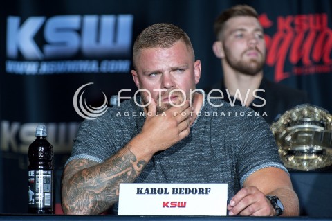  30.07.2018 WARSZAWA<br />KONFERENCJA PRASOWA PRZED GALA KSW<br />N/Z KAROL BEDORF<br /> 