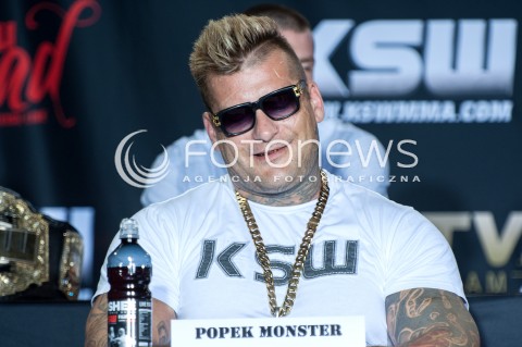 30.07.2018 WARSZAWA<br />KONFERENCJA PRASOWA PRZED GALA KSW<br />N/Z POPEK MONSTER PAWEL RYSZARD MIKOLAJUW<br /> 