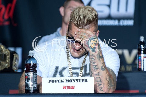  30.07.2018 WARSZAWA<br />KONFERENCJA PRASOWA PRZED GALA KSW<br />N/Z POPEK MONSTER PAWEL RYSZARD MIKOLAJUW<br /> 