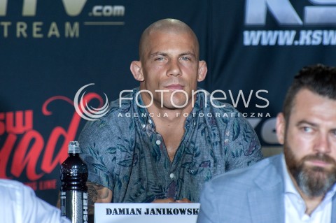  30.07.2018 WARSZAWA<br />KONFERENCJA PRASOWA PRZED GALA KSW<br />N/Z DAMIAN JANIKOWSKI<br /> 
