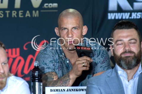  30.07.2018 WARSZAWA<br />KONFERENCJA PRASOWA PRZED GALA KSW<br />N/Z DAMIAN JANIKOWSKI<br /> 