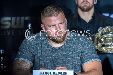  30.07.2018 WARSZAWA<br />KONFERENCJA PRASOWA PRZED GALA KSW<br />N/Z KAROL BEDORF<br /> 