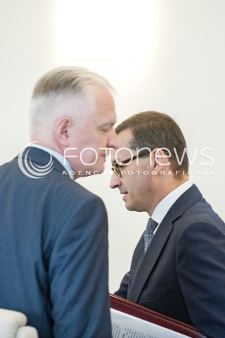  31.07.2018 WARSZAWA<br />POSIEDZENIE RADY MINISTROW<br />N/Z PREMIER MATEUSZ MORAWIECKI JAROSLAW GOWIN<br /> 