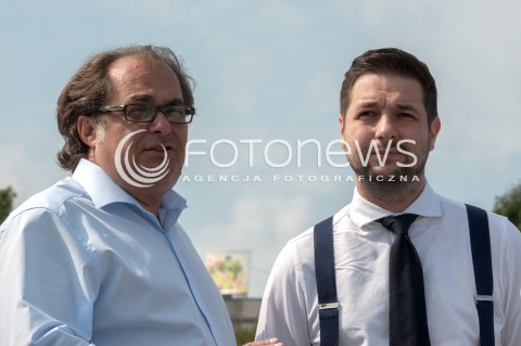  03.08.2018 WARSZAWA<br />KONFERENCJA PATRYKA JAKIEGO KANDYDATA NA PREZYDENTA WARSZAWY<br />N/Z PATRYK JAKI MAREK GROBARCZYK<br /> 