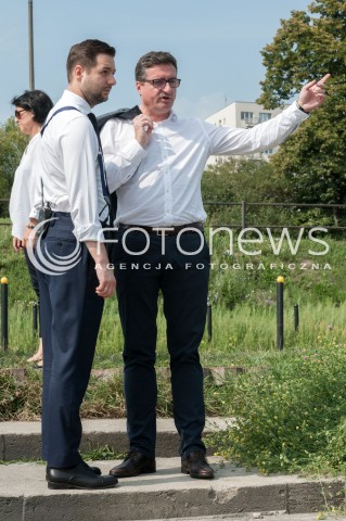  03.08.2018 WARSZAWA<br />KONFERENCJA PATRYKA JAKIEGO KANDYDATA NA PREZYDENTA WARSZAWY<br />N/Z PATRYK JAKI PRZEMYSLAW DACA<br /> 
