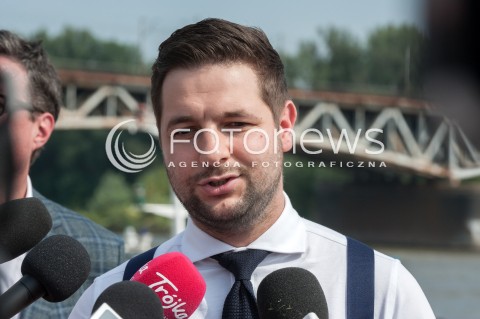  03.08.2018 WARSZAWA<br />KONFERENCJA PATRYKA JAKIEGO KANDYDATA NA PREZYDENTA WARSZAWY<br />N/Z PATRYK JAKI<br /> 