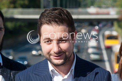 Konferencja kandydata na prezydenta Warszawy Patryka Jakiego w Warszawie