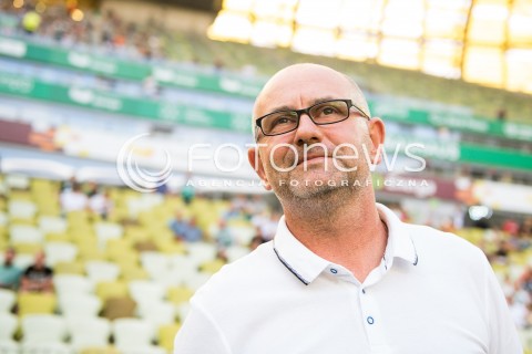  10.08.2018 GDANSK<br />
PILKA NOZNA - EKSTRAKLASA SEZON 2018/2019<br />
MECZ LECHIA GDANSK -  MIEDZ LEGNICA<br />
N/Z TRENER DOMINIK NOWAK PORTRET<br />
 