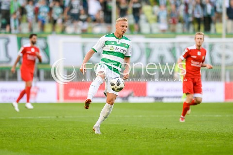  10.08.2018 GDANSK<br />
PILKA NOZNA - EKSTRAKLASA SEZON 2018/2019<br />
MECZ LECHIA GDANSK -  MIEDZ LEGNICA<br />
N/Z DANIEL LUKASIK SYLWETKA<br />
 