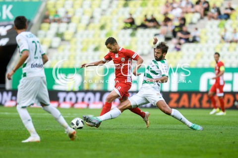  10.08.2018 GDANSK<br />
PILKA NOZNA - EKSTRAKLASA SEZON 2018/2019<br />
MECZ LECHIA GDANSK -  MIEDZ LEGNICA<br />
N/Z MARCOS GARCIA BARRENO BLAZEJ AUGUSTYN<br />
 