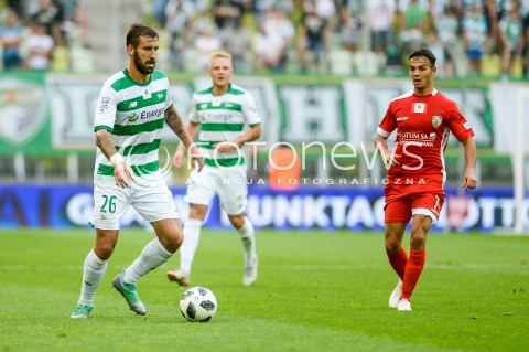  10.08.2018 GDANSK<br />
PILKA NOZNA - EKSTRAKLASA SEZON 2018/2019<br />
MECZ LECHIA GDANSK -  MIEDZ LEGNICA<br />
N/Z BLAZEJ AUGUSTYN SYLWETKA<br />
 