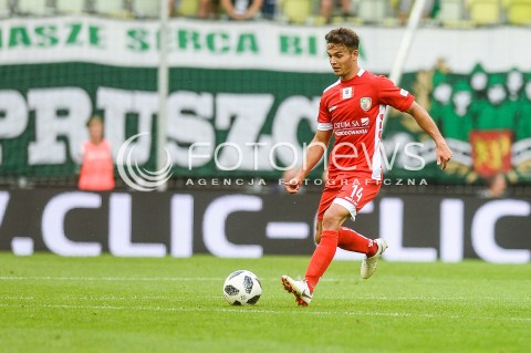  10.08.2018 GDANSK<br />
PILKA NOZNA - EKSTRAKLASA SEZON 2018/2019<br />
MECZ LECHIA GDANSK -  MIEDZ LEGNICA<br />
N/Z OMAR SANTANA CABRERA SYLWETKA<br />
 