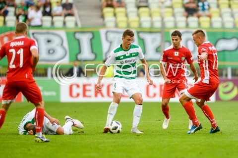  10.08.2018 GDANSK<br />
PILKA NOZNA - EKSTRAKLASA SEZON 2018/2019<br />
MECZ LECHIA GDANSK -  MIEDZ LEGNICA<br />
N/Z PATRYK LIPSKI OMAR SANTANA CABRERA MATEUSZ PIATKOWSKI<br />
 