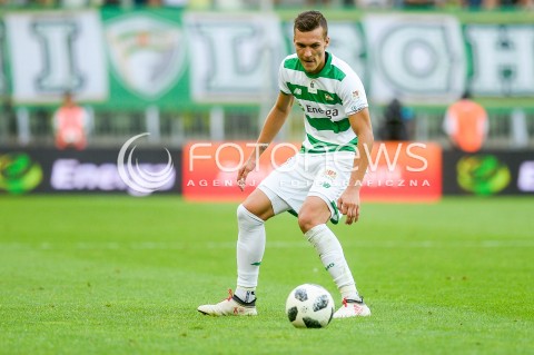  10.08.2018 GDANSK<br />
PILKA NOZNA - EKSTRAKLASA SEZON 2018/2019<br />
MECZ LECHIA GDANSK -  MIEDZ LEGNICA<br />
N/Z LUKAS HARASLIN SYLWETKA<br />
 