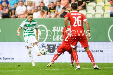  10.08.2018 GDANSK<br />
PILKA NOZNA - EKSTRAKLASA SEZON 2018/2019<br />
MECZ LECHIA GDANSK -  MIEDZ LEGNICA<br />
N/Z FILIP MLADENOVIC SYLWETKA<br />
 