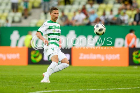  10.08.2018 GDANSK<br />
PILKA NOZNA - EKSTRAKLASA SEZON 2018/2019<br />
MECZ LECHIA GDANSK -  MIEDZ LEGNICA<br />
N/Z MICHAL MAK SYLWETKA<br />
 