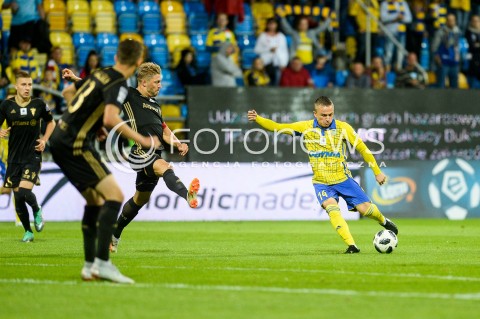  11.08.2018 GDYNIA<br />
PILKA NOZNA - EKSTRAKLASA SEZON 2018/2019<br />
MECZ ARKA GDYNIA - GORNIK ZABRZE<br />
N/Z MICHAL NALEPA SYLWETKA<br />
 