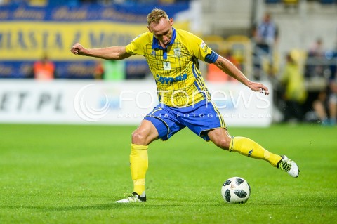  11.08.2018 GDYNIA<br />
PILKA NOZNA - EKSTRAKLASA SEZON 2018/2019<br />
MECZ ARKA GDYNIA - GORNIK ZABRZE<br />
N/Z ADAM MARCINIAK SYLWETKA<br />
 