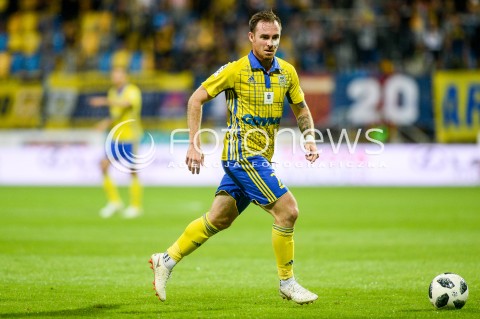  11.08.2018 GDYNIA<br />
PILKA NOZNA - EKSTRAKLASA SEZON 2018/2019<br />
MECZ ARKA GDYNIA - GORNIK ZABRZE<br />
N/Z MICHAL JANOTA SYLWETKA<br />
 