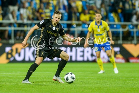  11.08.2018 GDYNIA<br />
PILKA NOZNA - EKSTRAKLASA SEZON 2018/2019<br />
MECZ ARKA GDYNIA - GORNIK ZABRZE<br />
N/Z SZYMON ZURKOWSKI SYLWETKA<br />
 