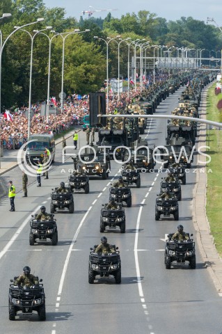  15.08.2018 WARSZAWA<br />DEFILADA Z OKAZJI SWIETA WOJSKA POLSKIEGO W WARSZAWIE<br />N/Z QUADY WOJSKOWE KOLUMNA WOJSKOWA<br /> 