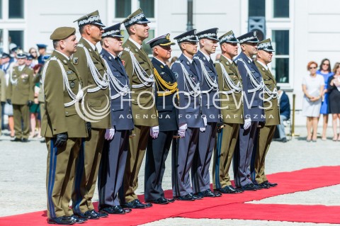  15.08.2018 WARSZAWA PALAC PREZYDENCKI<br />OBCHODY SWIETA WOJSKA POLSKIEGO<br />UROCZYSTOSC WRECZENIA NOMINACJI GENERALSKICH I ODZNACZEN  PANSTWOWYCH<br />N/Z NOMINOWANI GENERALOWIE<br /> 