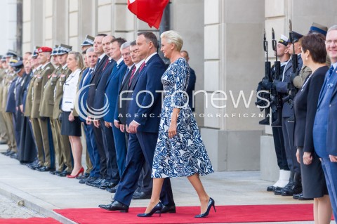  15.08.2018 WARSZAWA PALAC PREZYDENCKI<br />OBCHODY SWIETA WOJSKA POLSKIEGO<br />UROCZYSTOSC WRECZENIA NOMINACJI GENERALSKICH I ODZNACZEN  PANSTWOWYCH<br />N/Z PREZYDENT RP ANDRZEJ DUDA AGATA KORNHAUSER DUDA <br /> 
