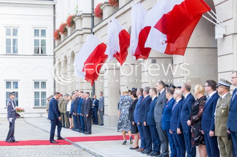  15.08.2018 WARSZAWA PALAC PREZYDENCKI<br />OBCHODY SWIETA WOJSKA POLSKIEGO<br />UROCZYSTOSC WRECZENIA NOMINACJI GENERALSKICH I ODZNACZEN  PANSTWOWYCH<br />N/Z PREZYDENT RP ANDRZEJ DUDA<br /> 