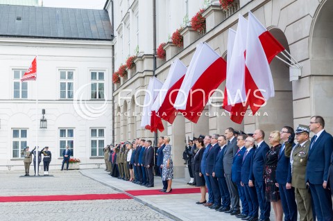  15.08.2018 WARSZAWA PALAC PREZYDENCKI<br />OBCHODY SWIETA WOJSKA POLSKIEGO<br />UROCZYSTOSC WRECZENIA NOMINACJI GENERALSKICH I ODZNACZEN  PANSTWOWYCH<br />N/Z PREZYDENT RP ANDRZEJ DUDA AGATA KORNHAUSER DUDA <br /> 